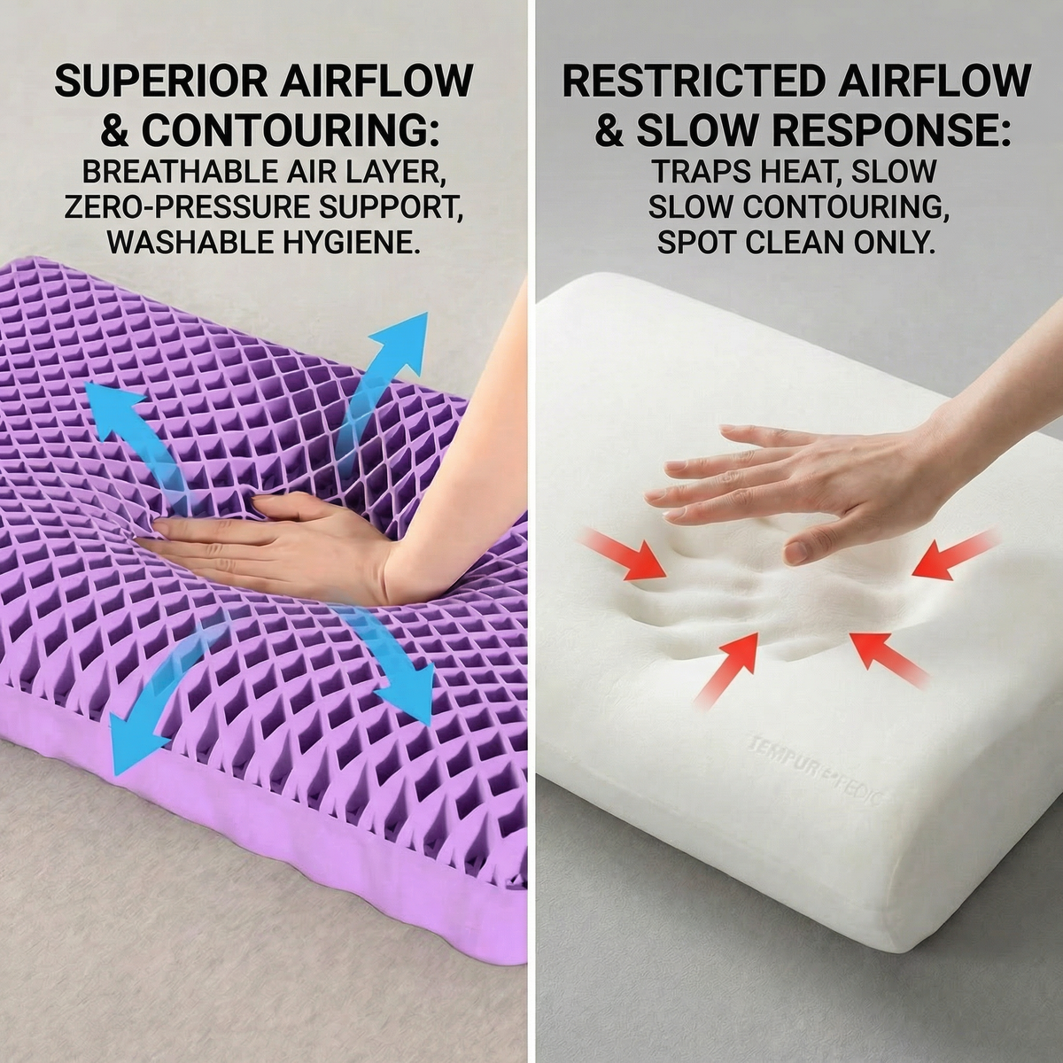 Breathable Air-Layer TPE Neck Pillow